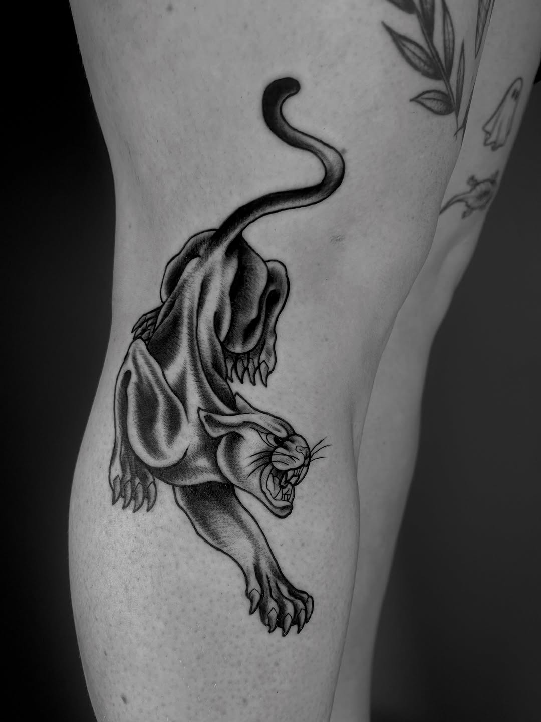 Tattoo by @bumbleknee_tattoos — american_traditional, black_and_grey