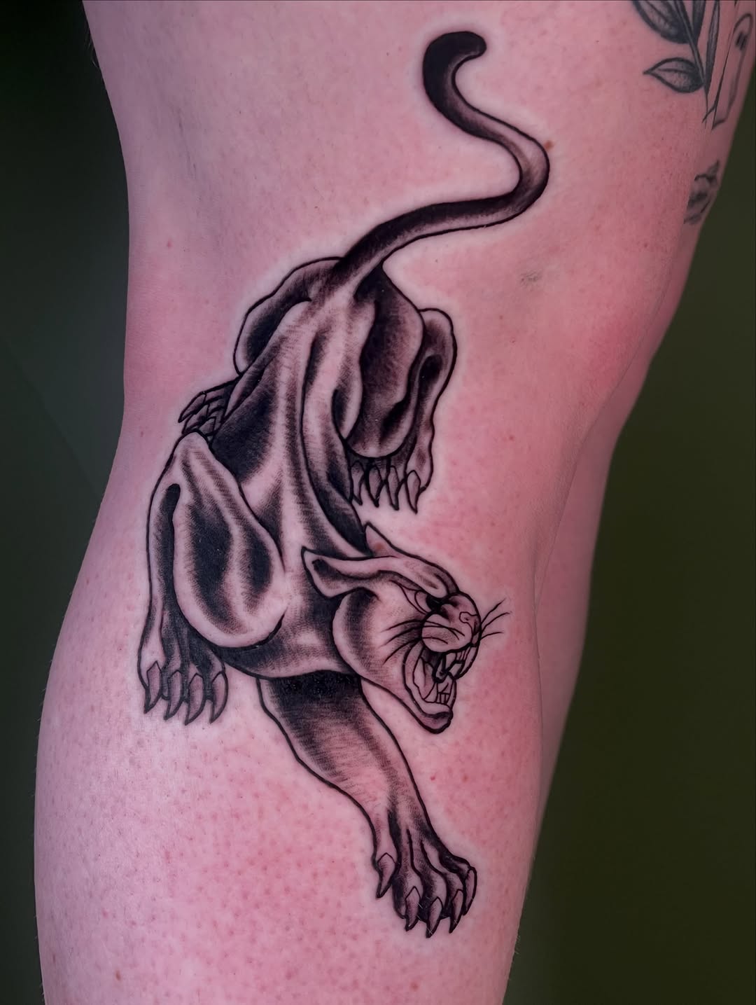 Tattoo by @bumbleknee_tattoos — american_traditional, black_and_grey