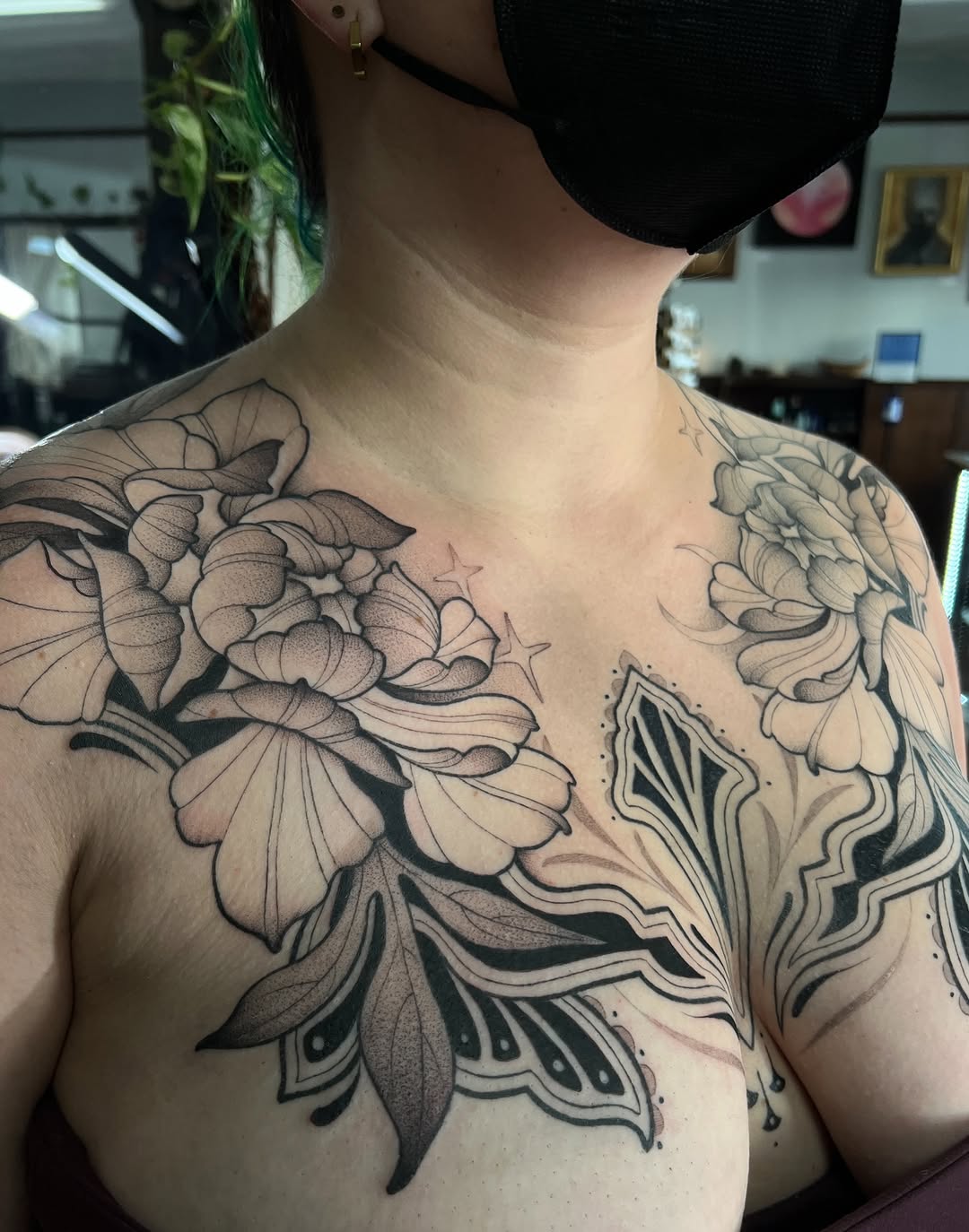 Tattoo by @avreysimone — black_and_grey, ornamental