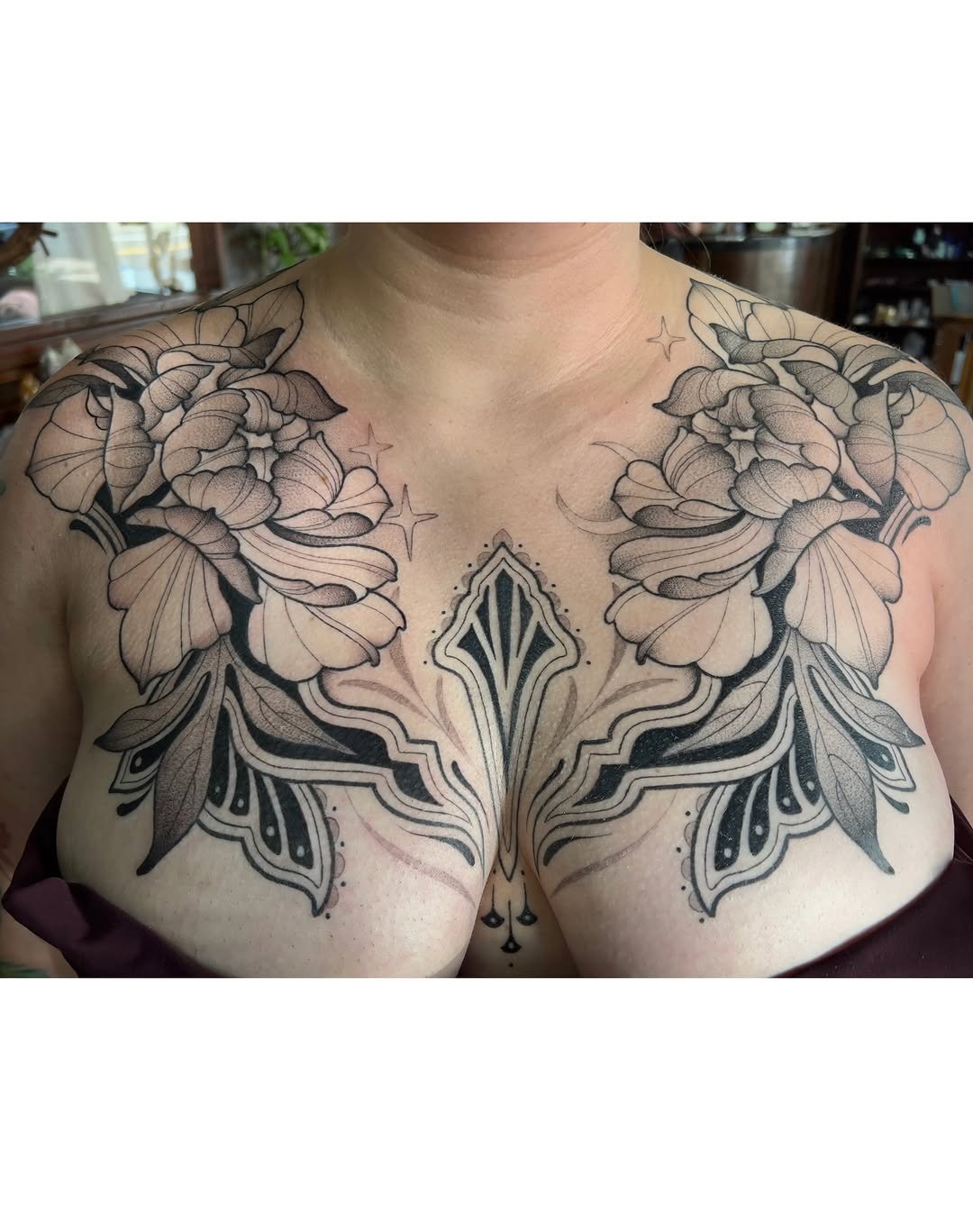 Tattoo by @avreysimone — black_and_grey, ornamental
