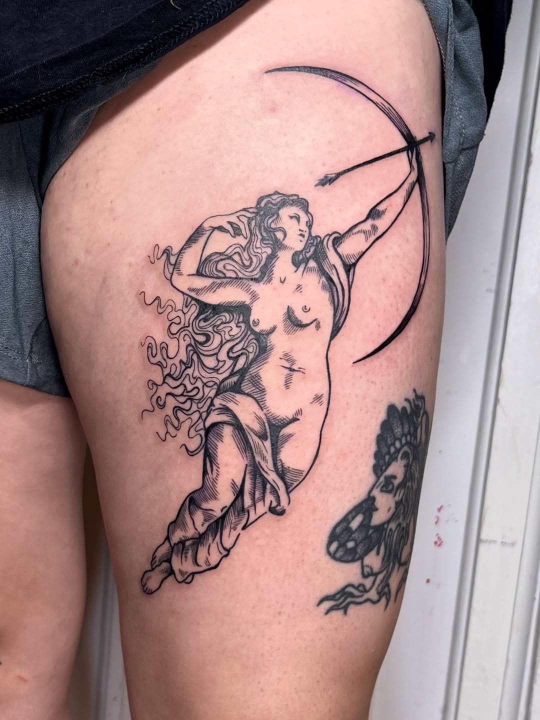 Tattoo by @rat_tattooille — black_and_grey, realism