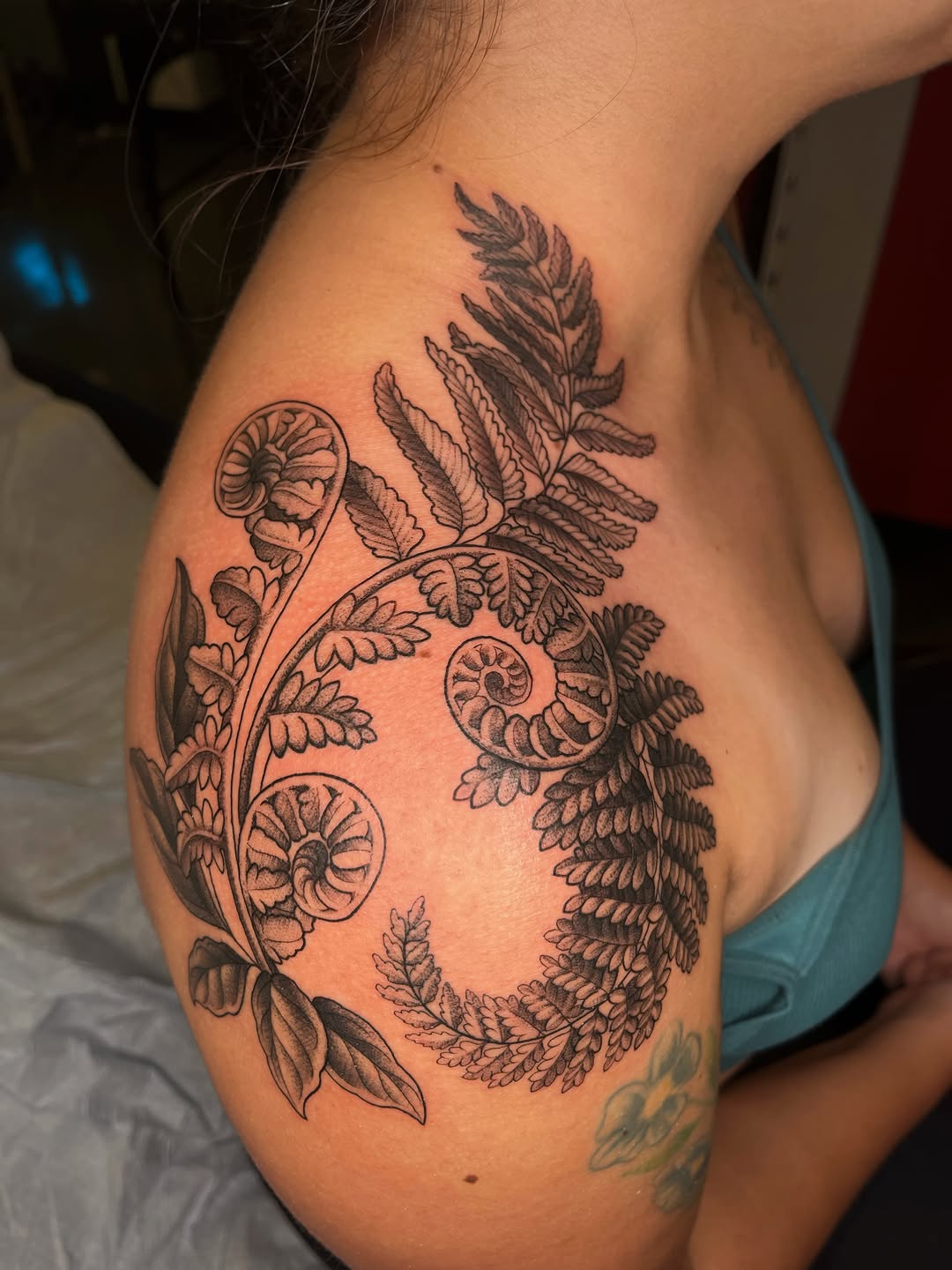 Tattoo by @emidoesart — black_and_grey, illustrative