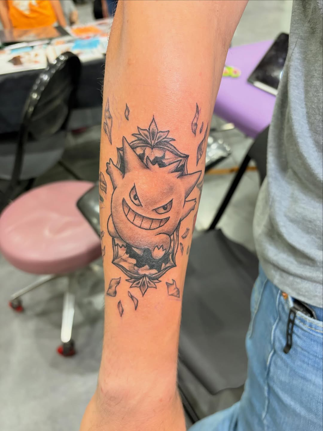 Tattoo by @jaydastarrtattoos — illustrative, black_and_grey