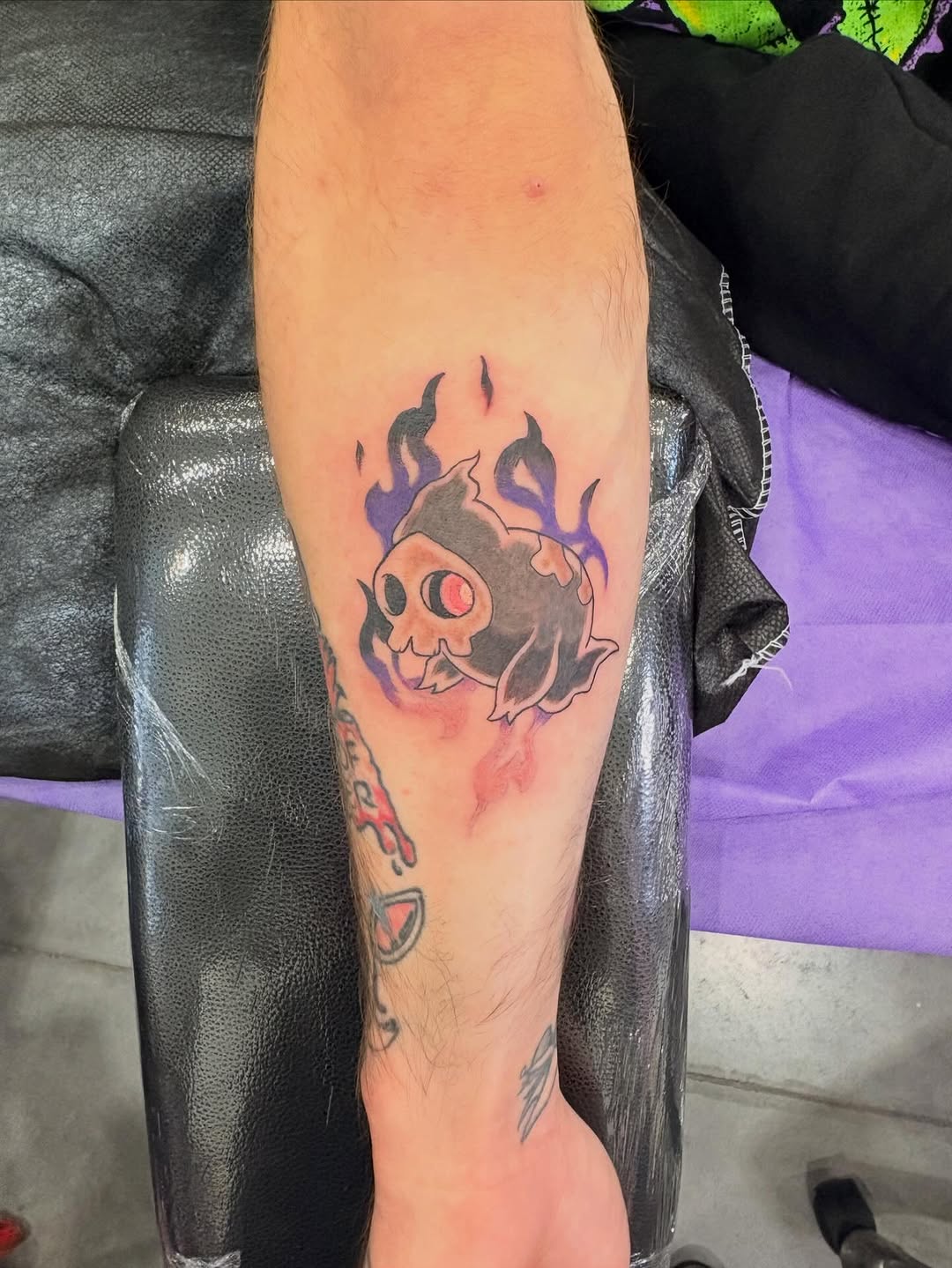 Tattoo by @jaydastarrtattoos — illustrative, anime