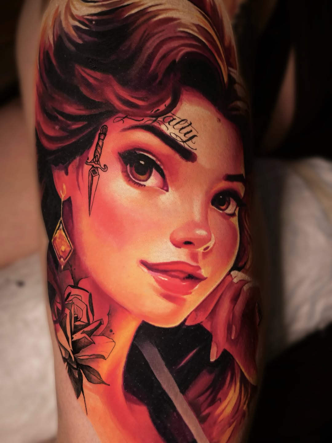 Tattoo by @lukalajoie — realism, lettering_script