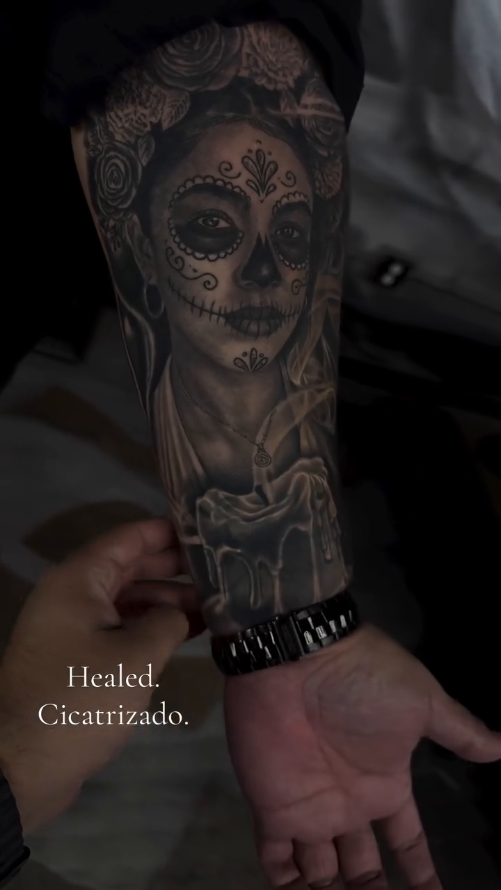 Tattoo by @aleman.adan — black_and_grey, realism