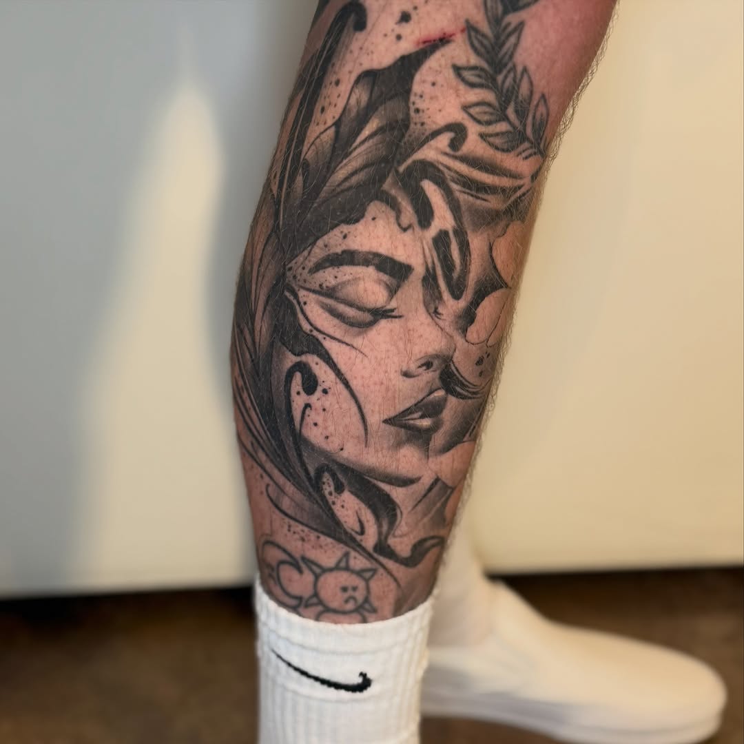 Tattoo by @crawleyboyart — black_and_grey