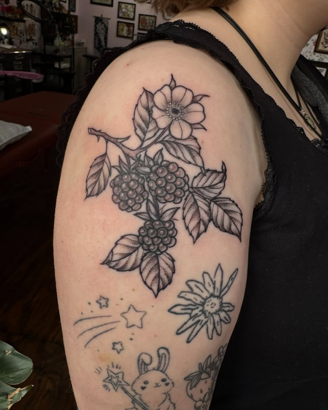 Tattoo by @nuclearhearttattoos — fine_line, black_and_grey