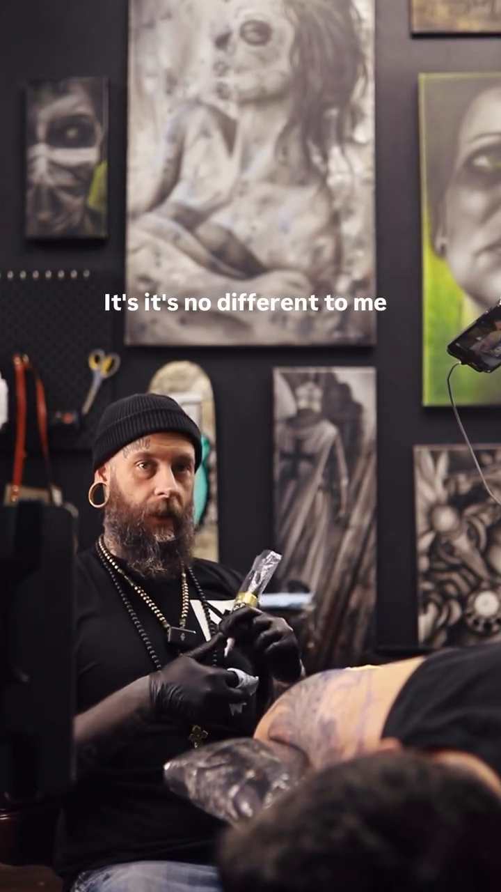 Tattoo by @michaelgetzcreations — illustrative, black_and_grey