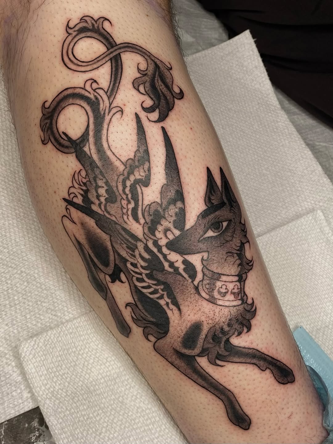 Tattoo by @sabbatma — black_and_grey, illustrative
