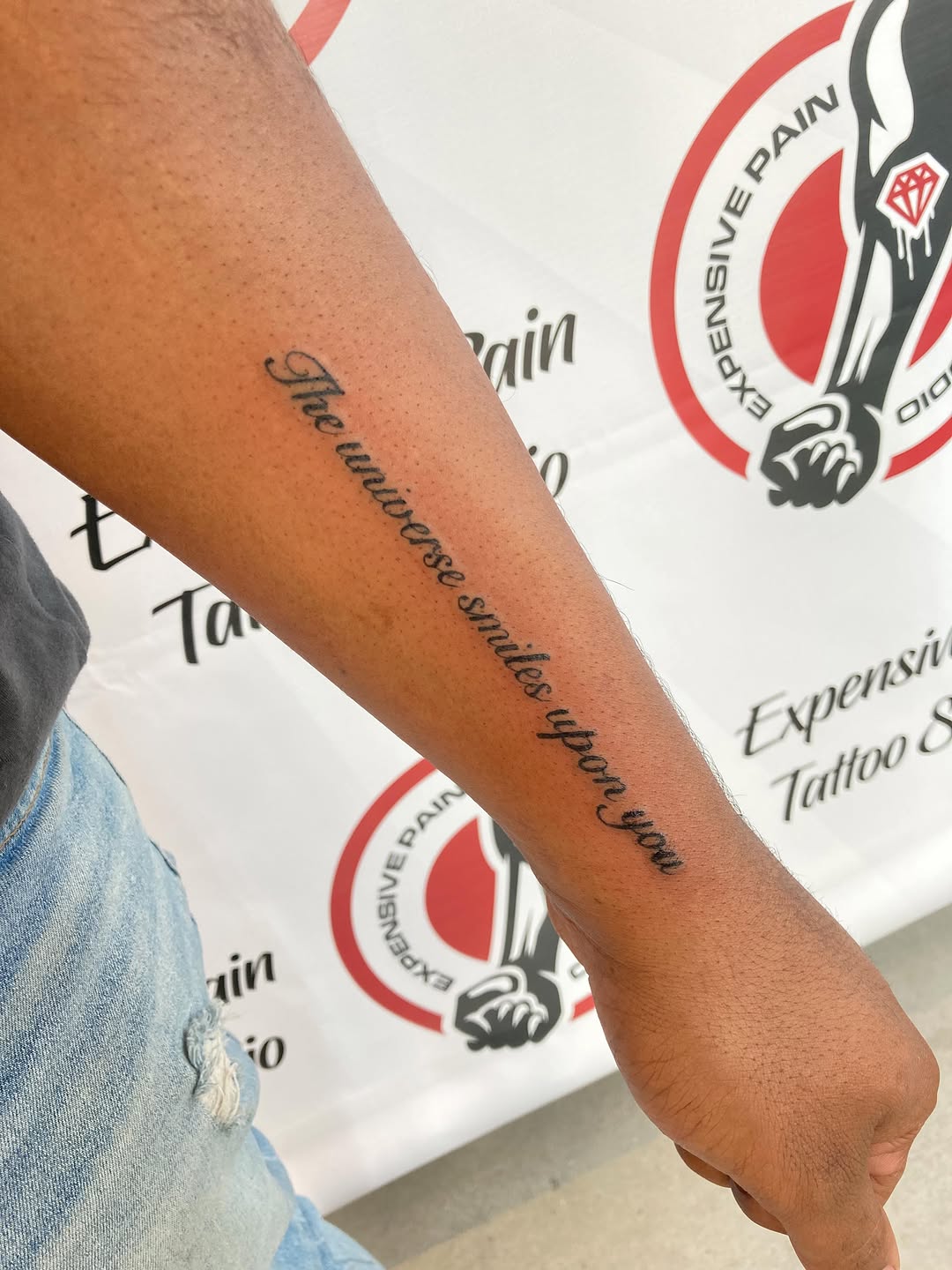 Tattoo by @jixonaic — lettering_script, fine_line