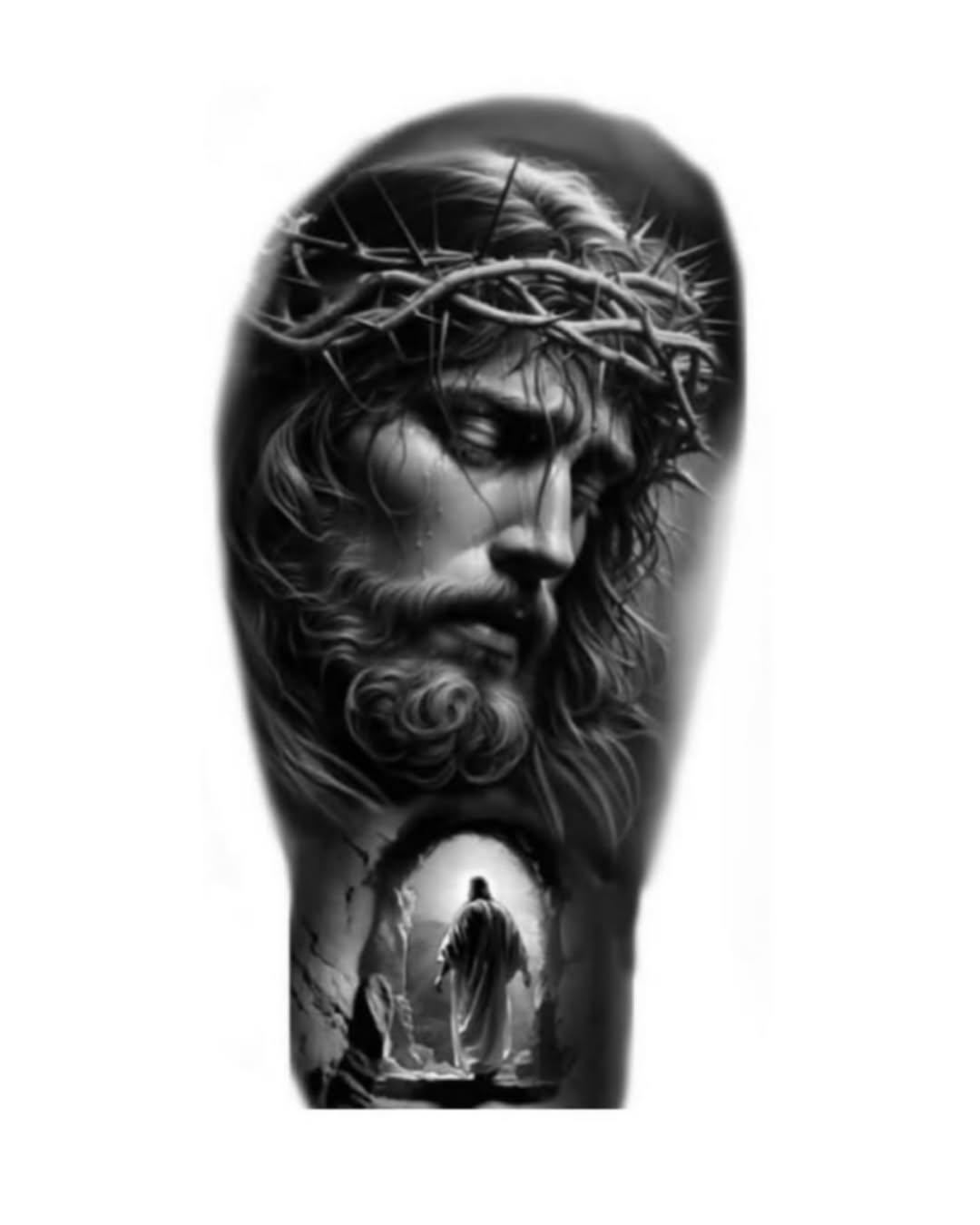 Tattoo by @chrisadkinstattoos — realism, black_and_grey