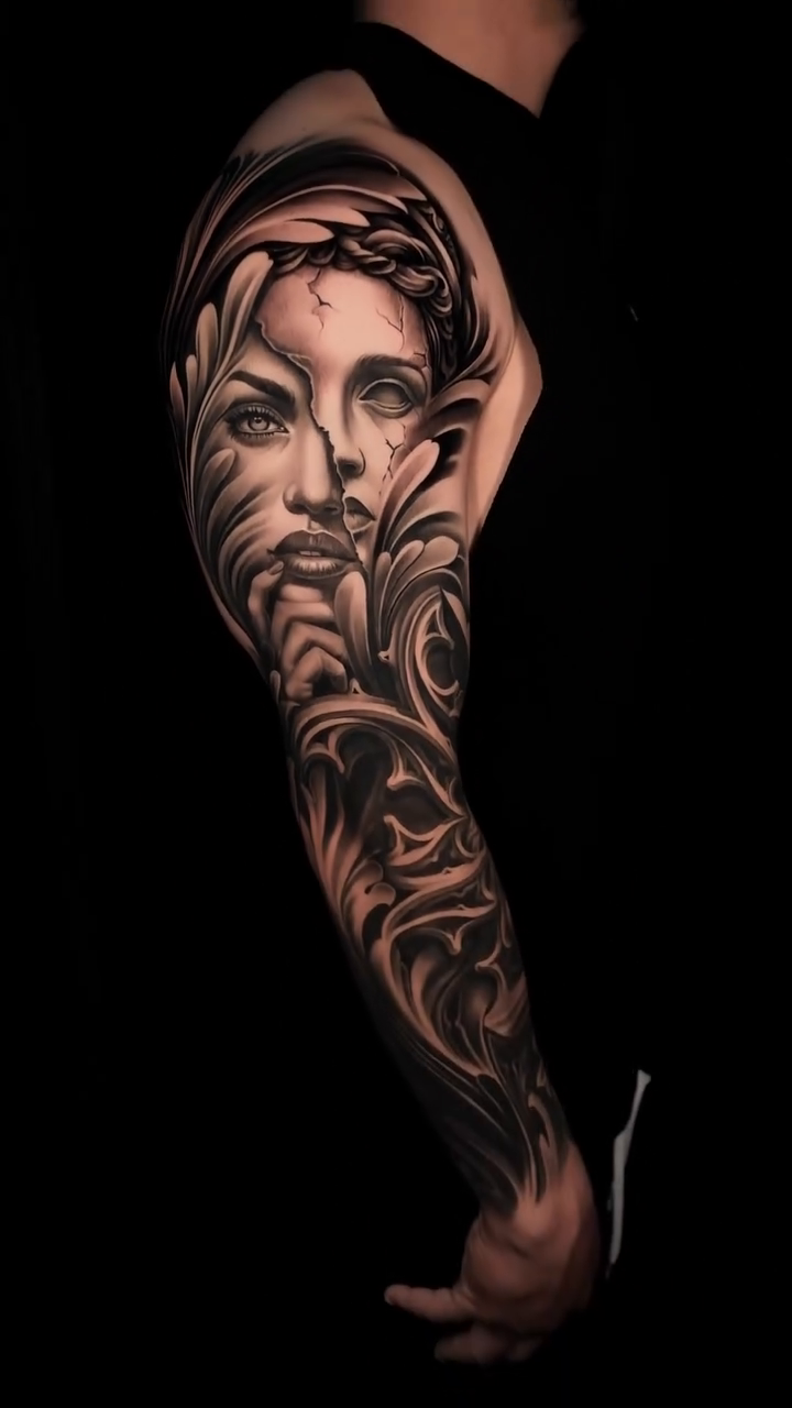 Tattoo by @tommylee.tattoo — realism, black_and_grey