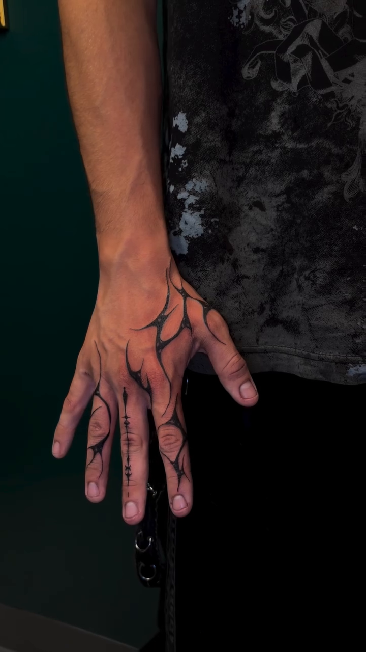 Tattoo by @artbyjessieb — blackwork, geometric