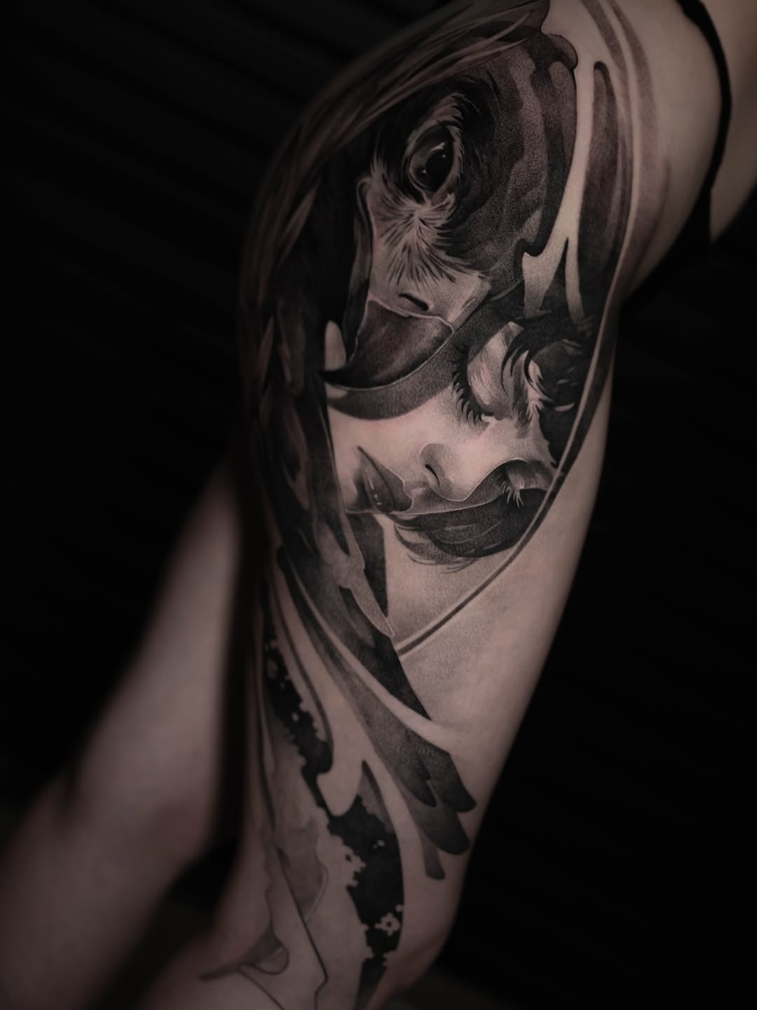 Tattoo by @slaidartwork — realism, black_and_grey