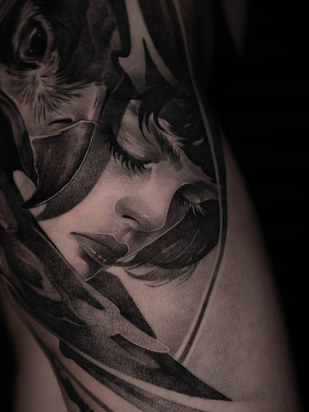 Tattoo by @slaidartwork — realism, black_and_grey