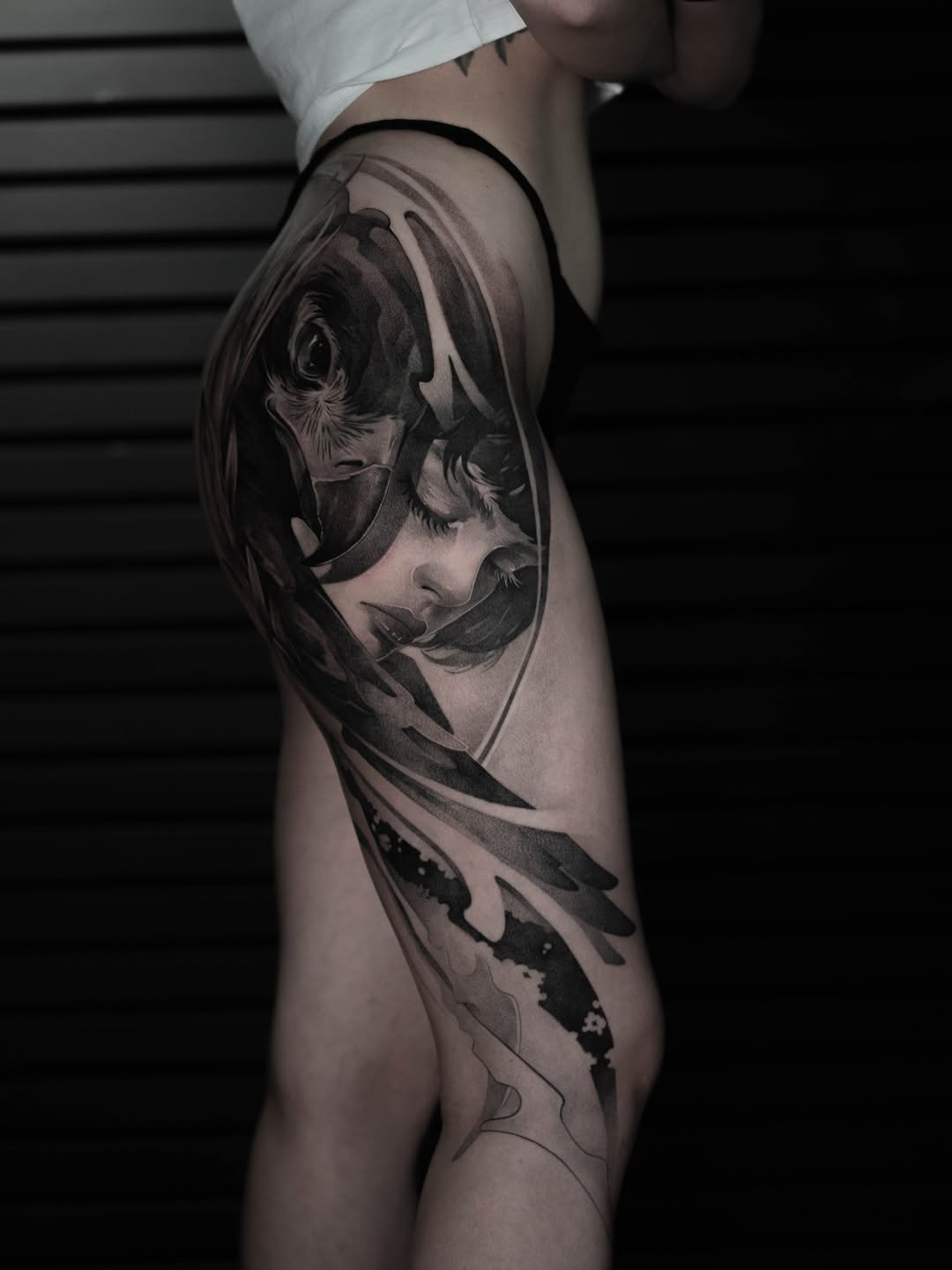 Tattoo by @slaidartwork — realism, black_and_grey