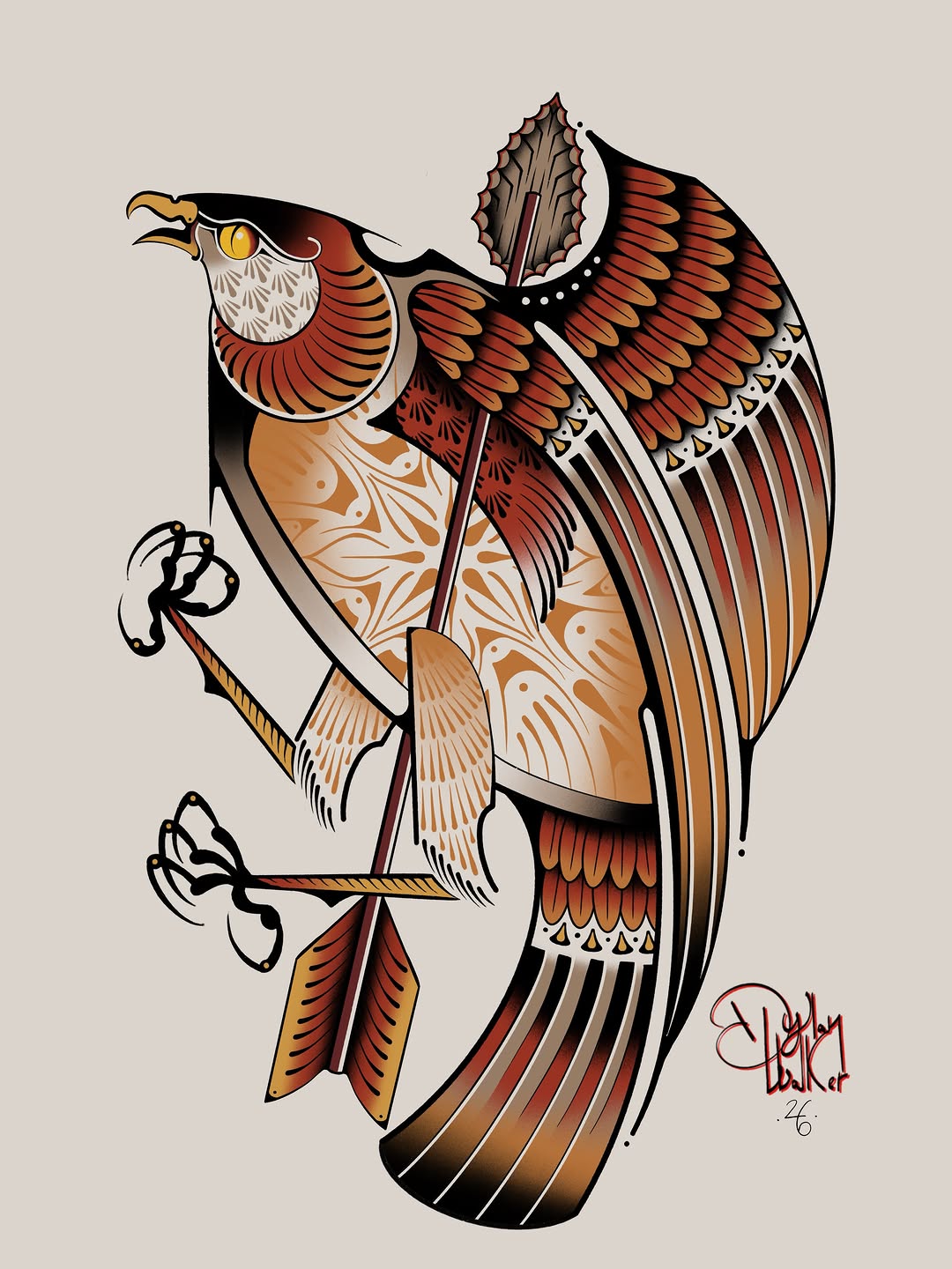 Tattoo by @dylanwalkertattoo — american_traditional, neo_traditional