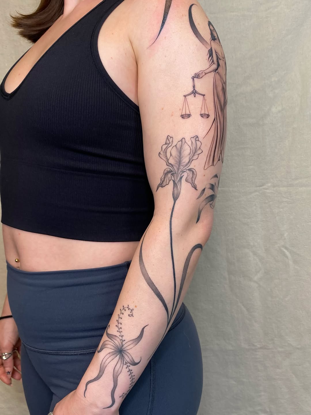 Tattoo by @sashinkatattoo — black_and_grey, realism
