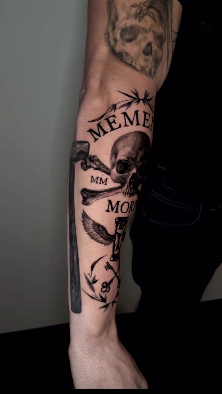 Tattoo by @katherinatattoos — black_and_grey, realism
