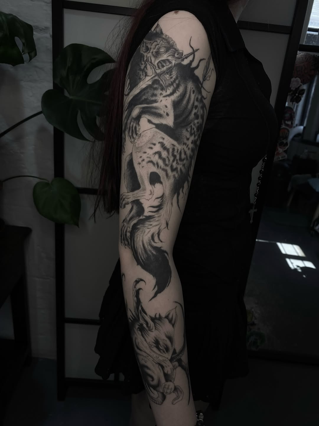 Tattoo by @annaxinks โ black_and_grey, dark_realism