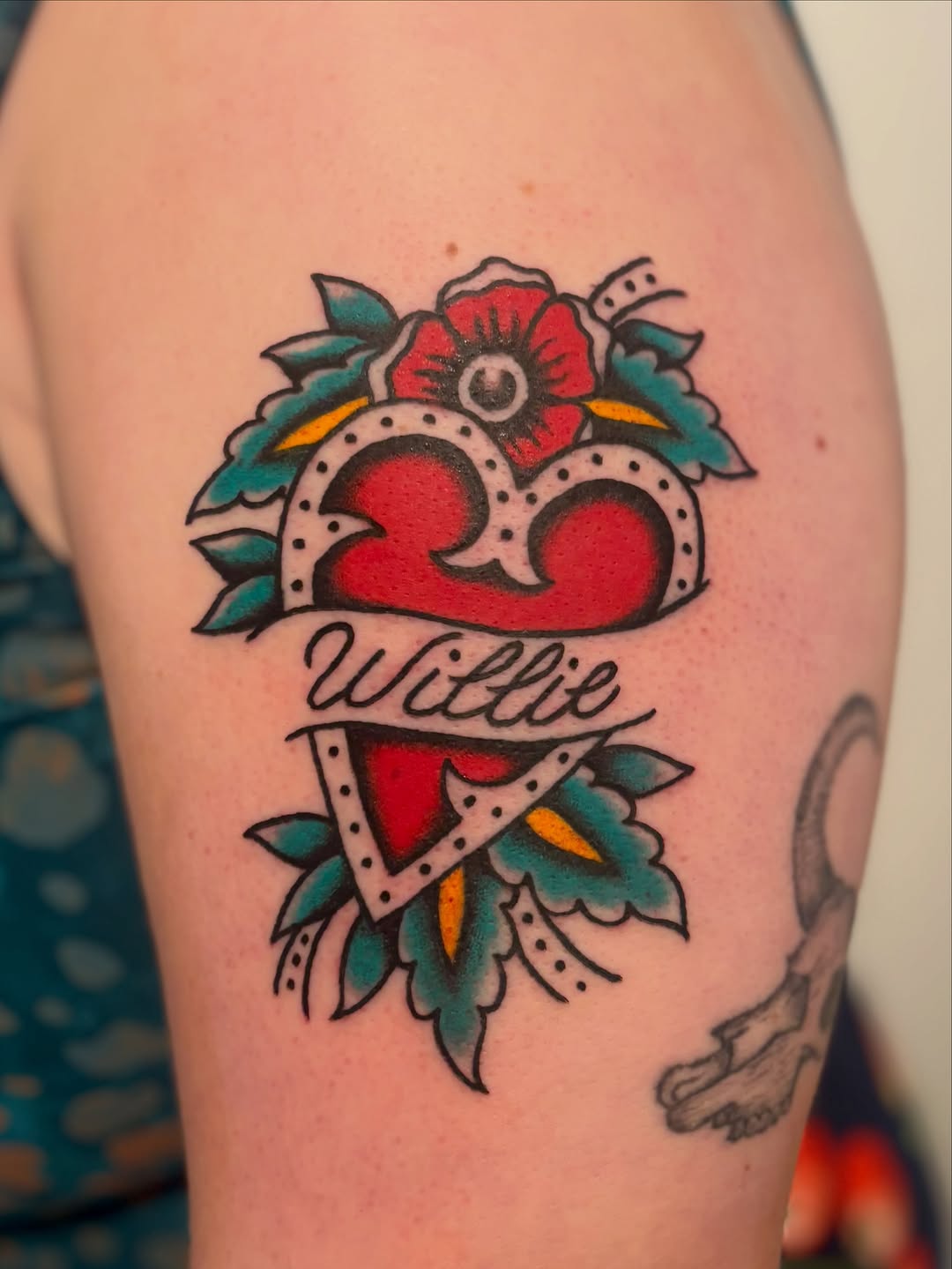 Tattoo by @tiaxcave — american_traditional, lettering_script