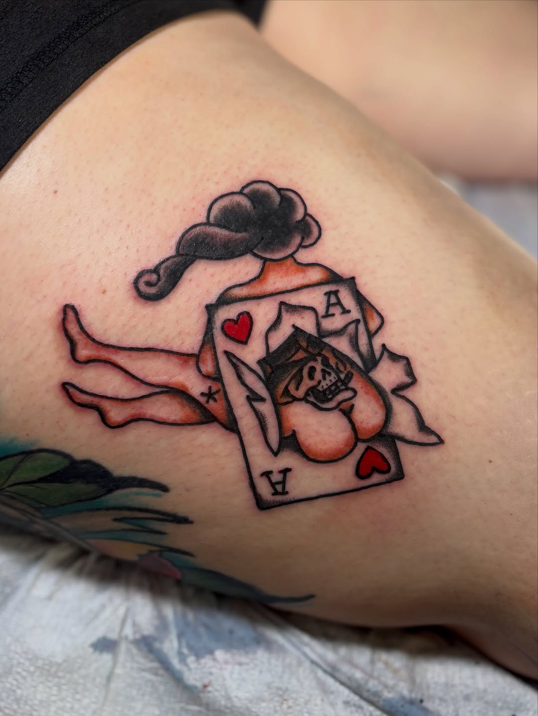 Tattoo by @tiaxcave — american_traditional, neo_traditional