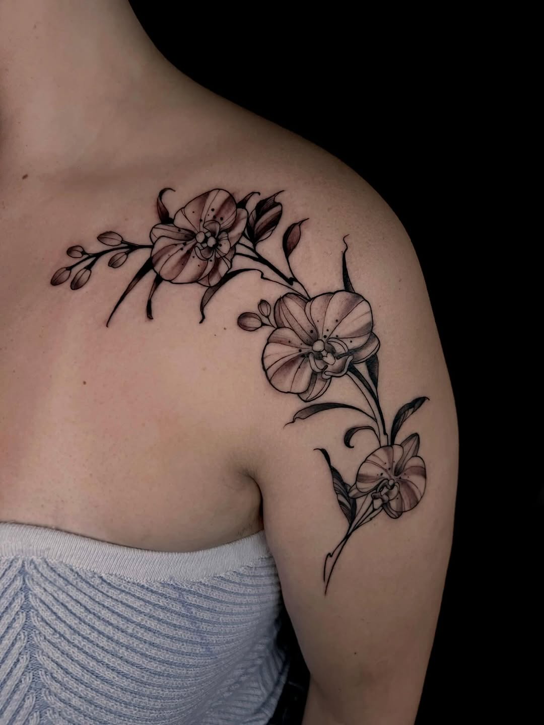 Tattoo by @liajeppesentattoos โ illustrative, black_and_grey