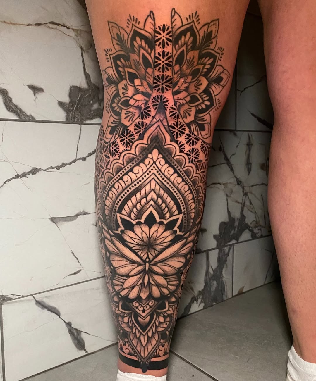 Tattoo by @nathena.ink — geometric, ornamental