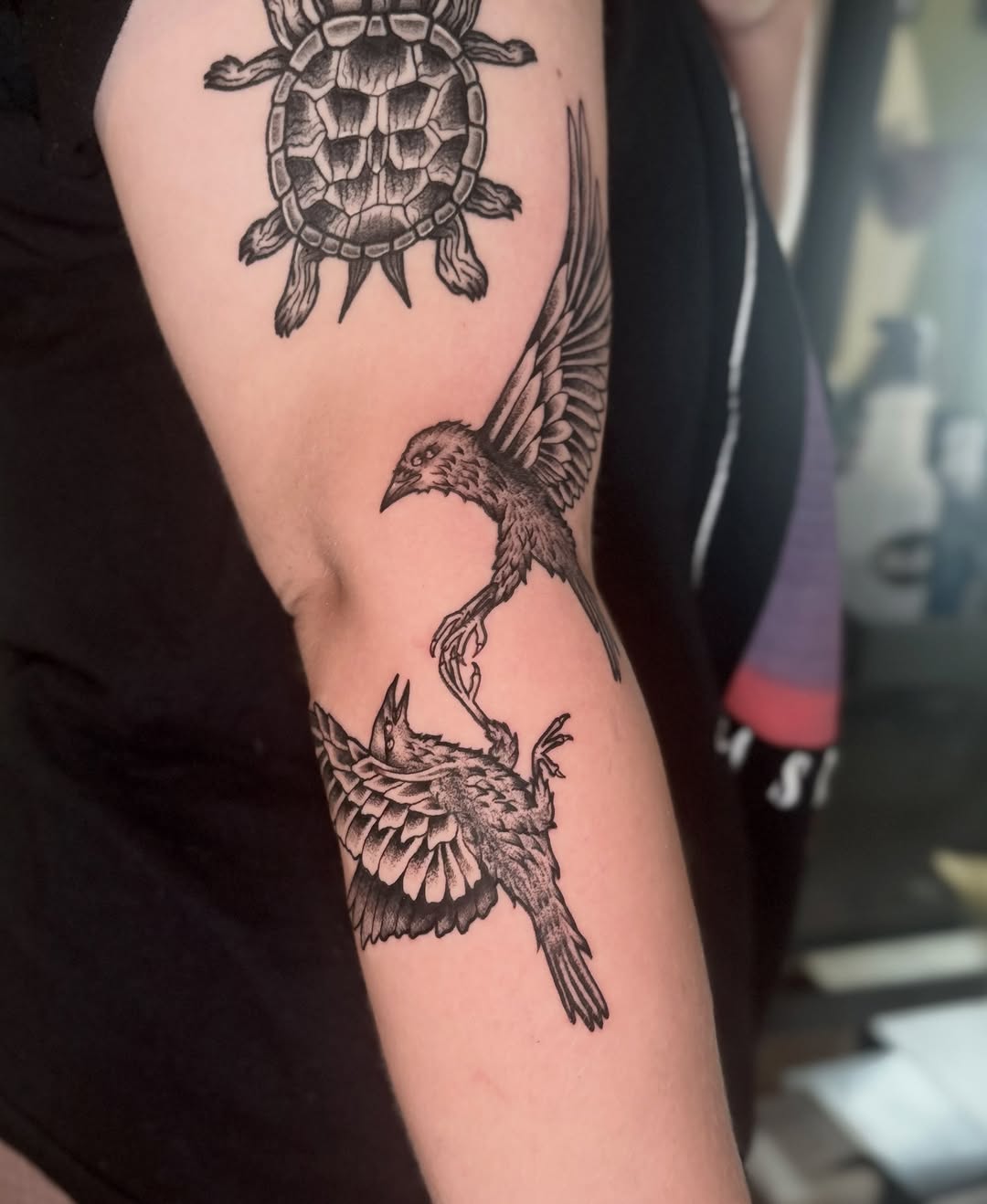 Tattoo by @threethornstattoo — black_and_grey, dotwork