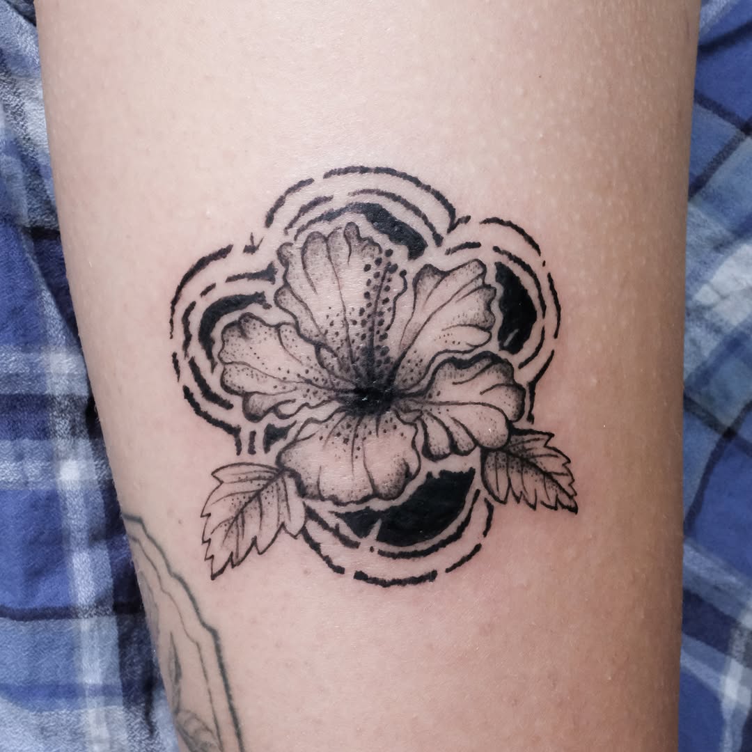 Tattoo by @eyu.tats โ dotwork, black_and_grey