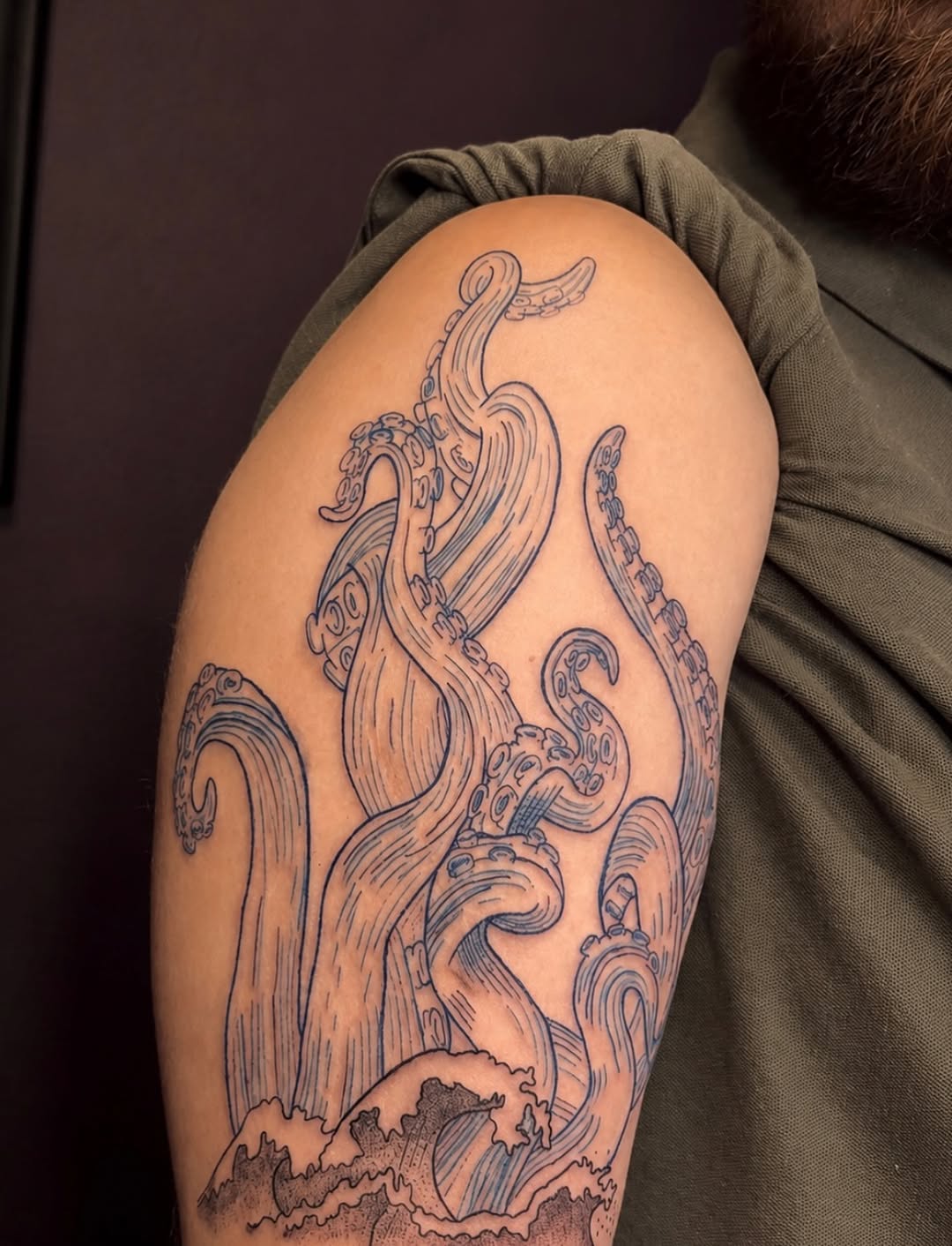 Tattoo by @dojolv — illustrative, black_and_grey