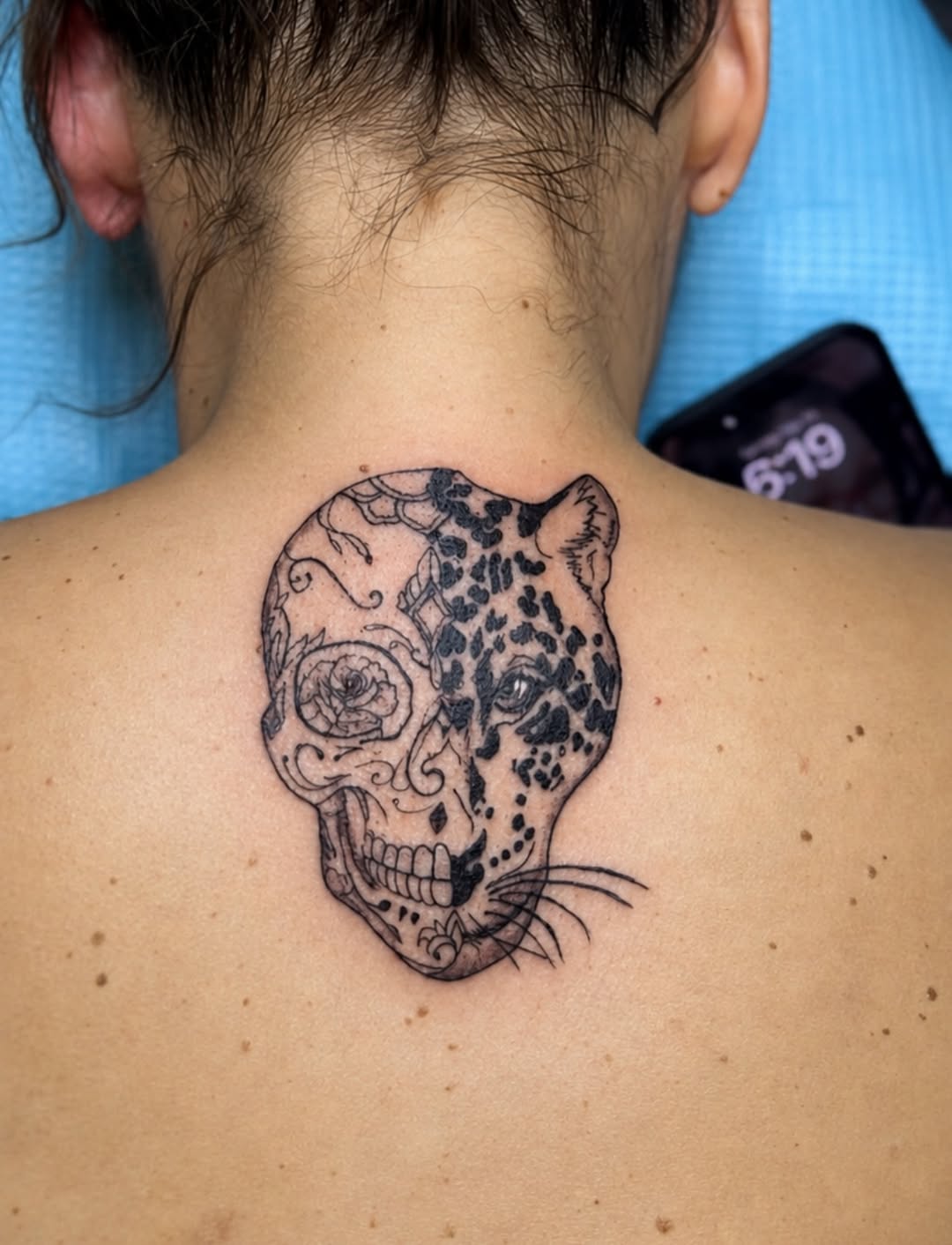 Tattoo by @dojolv — illustrative, black_and_grey