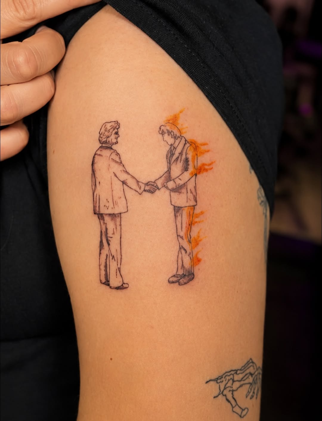 Tattoo by @dojolv — illustrative, black_and_grey