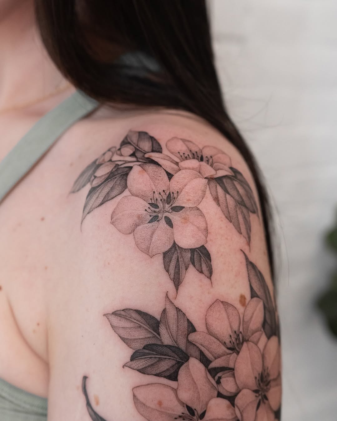Tattoo by @lilyblu.ink — black_and_grey, dotwork