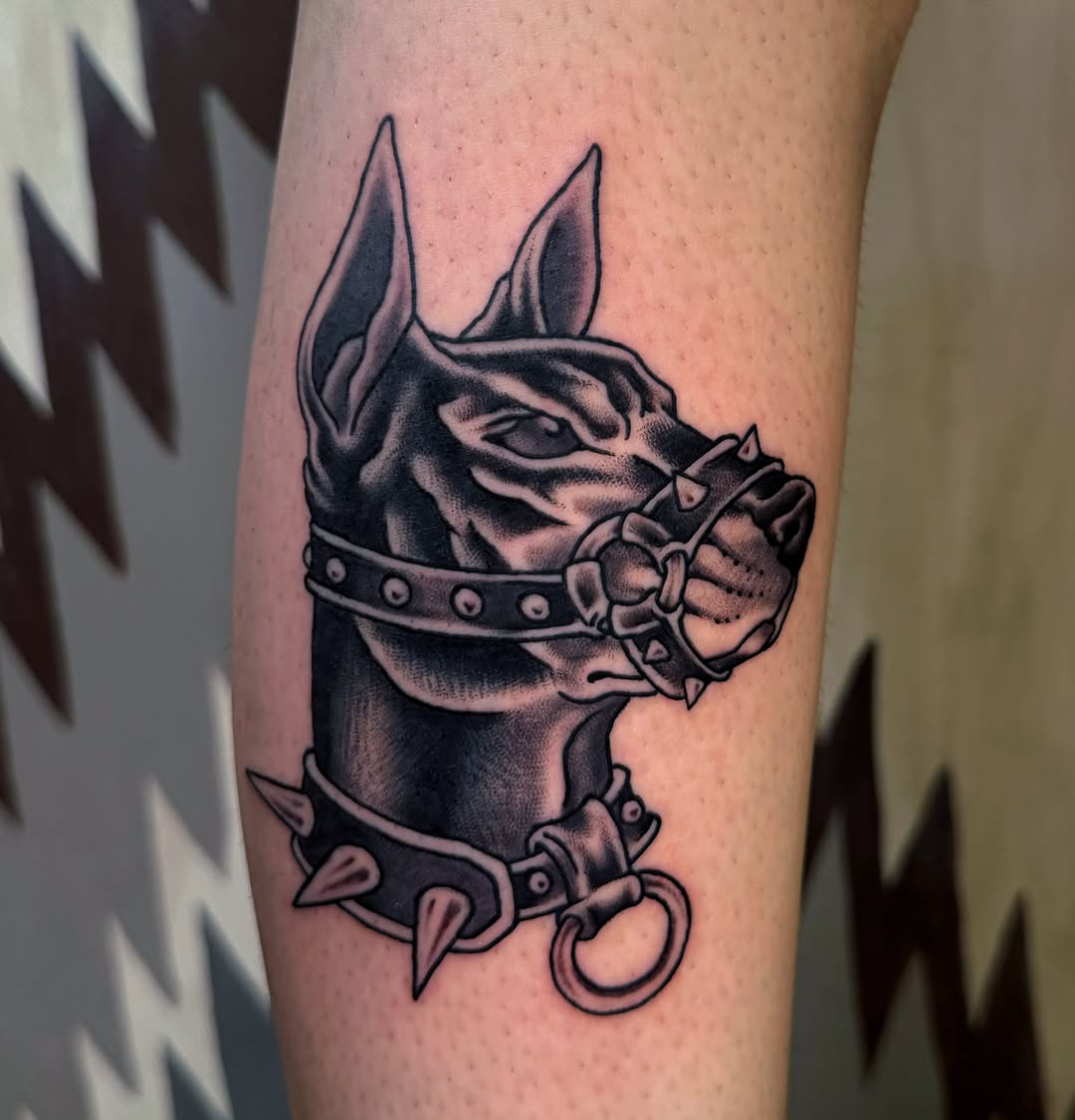 Tattoo by @mollygotlib — black_and_grey, dark_realism