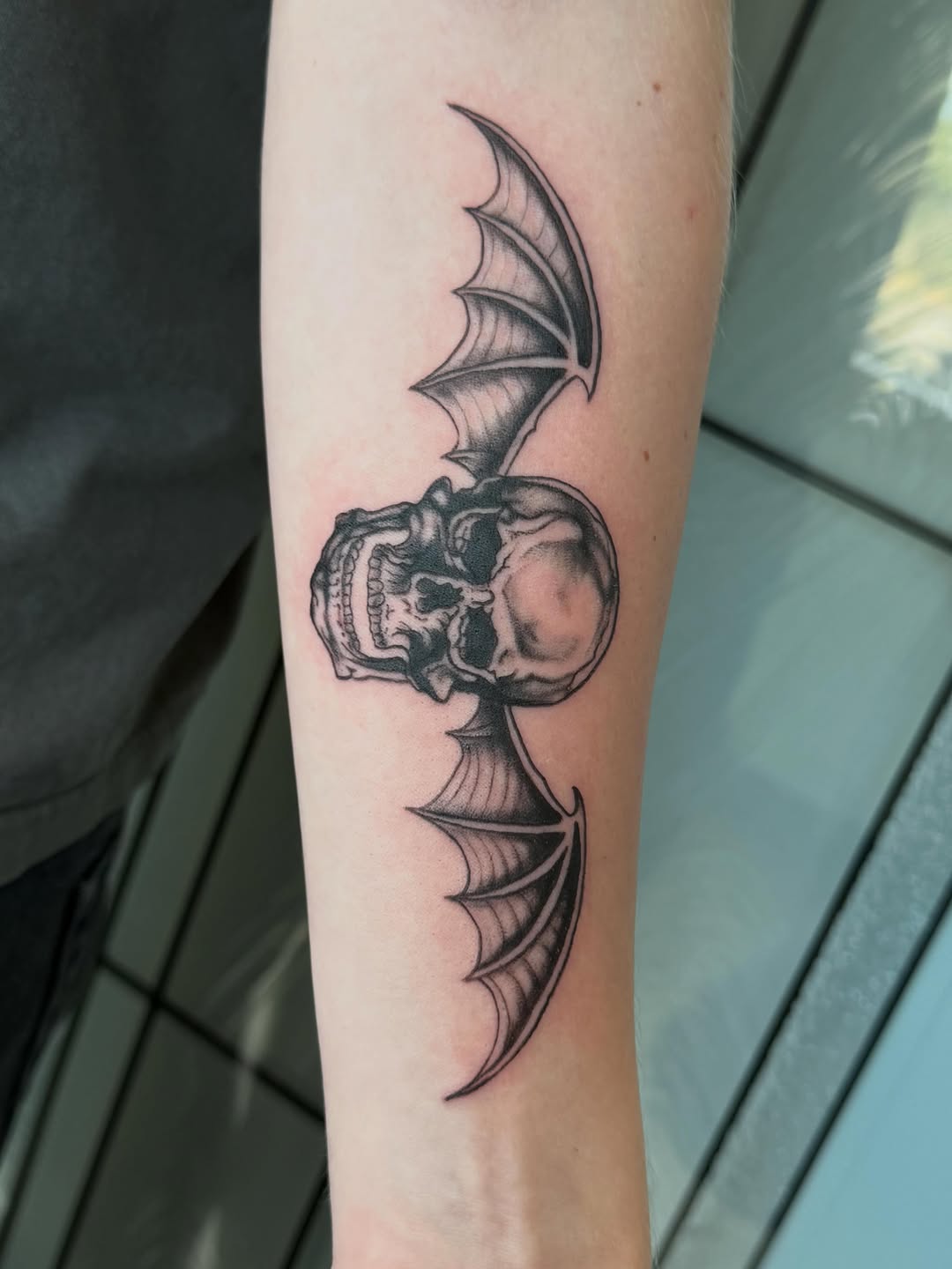 Tattoo by @aj.tattoos.piercings — black_and_grey, dark_realism