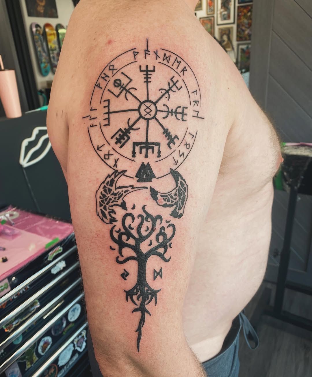 Tattoo by @wariospeedwagon — geometric, blackwork