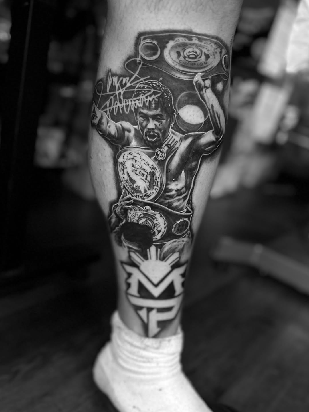 Tattoo by @inkmando — realism, black_and_grey