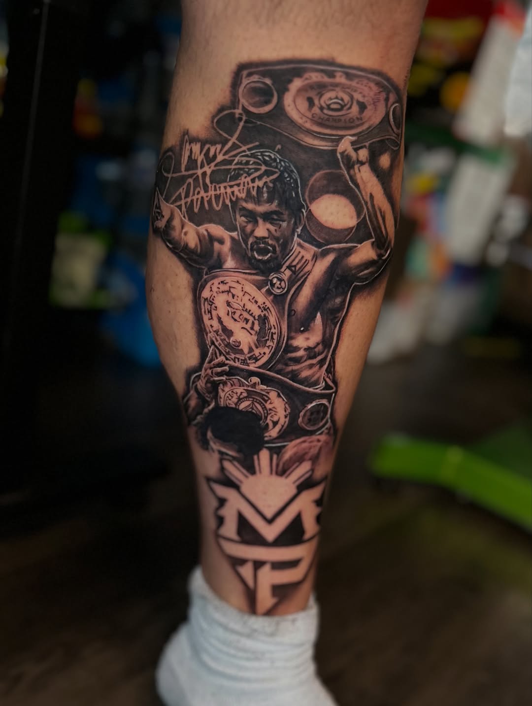 Tattoo by @inkmando — realism, black_and_grey