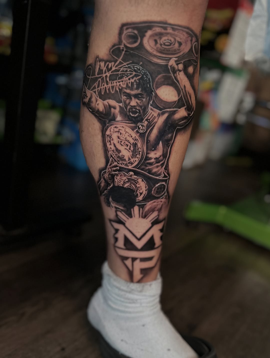 Tattoo by @inkmando — realism, black_and_grey