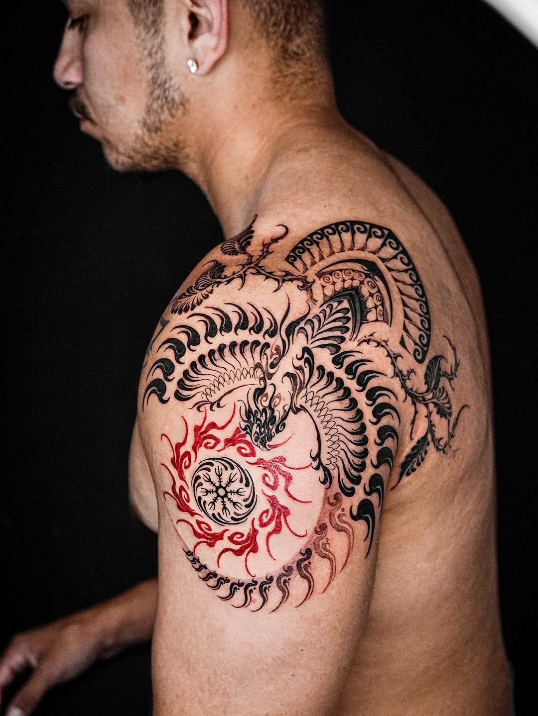 Tattoo by @a_flow_to — blackwork, tribal