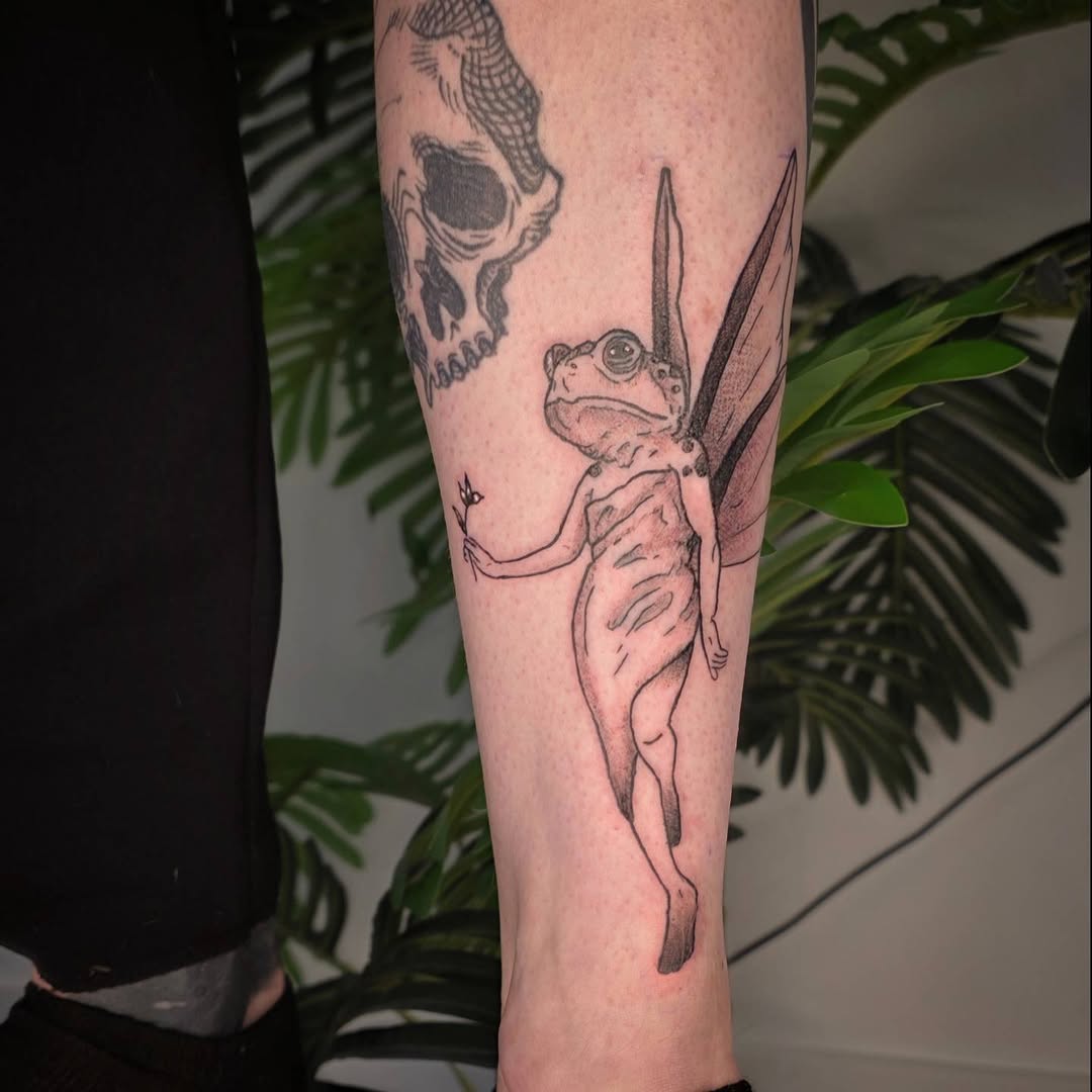 Tattoo by @buzzkill.tattoo — illustrative, black_and_grey