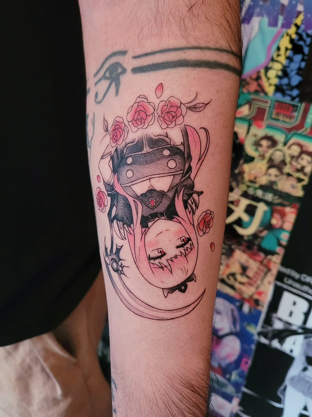 Tattoo by @oat.miilku — illustrative, anime