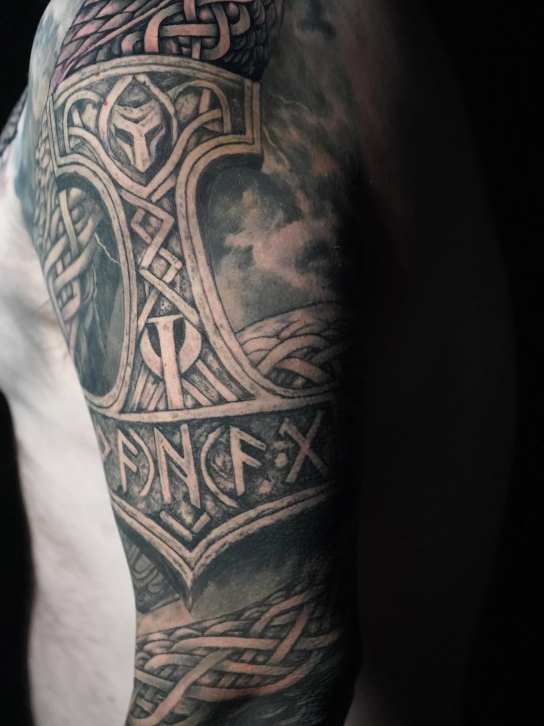 Tattoo by @timmy.grounds — black_and_grey, geometric