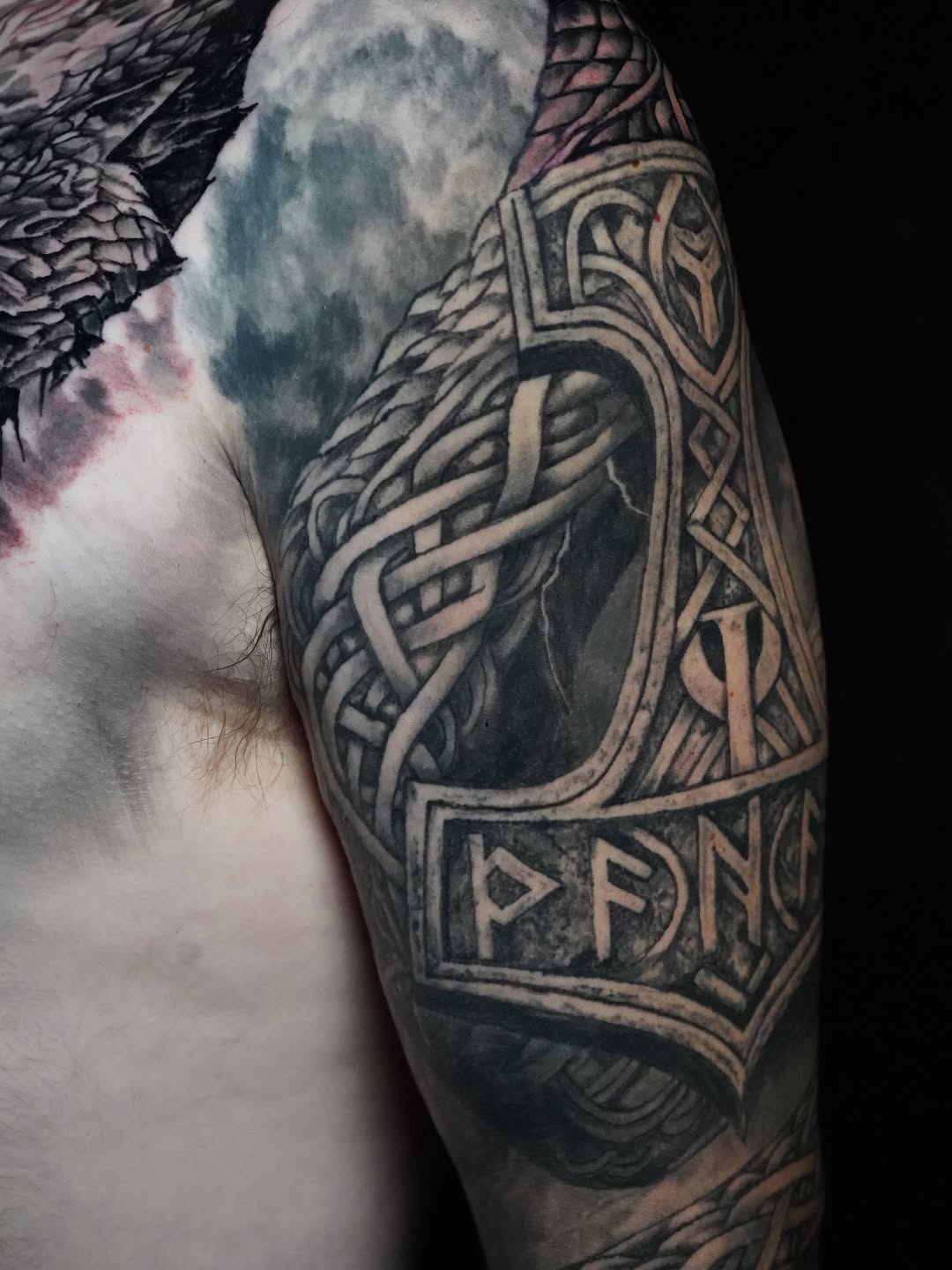 Tattoo by @timmy.grounds — black_and_grey, geometric