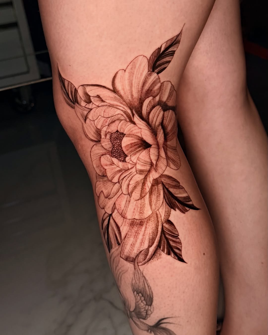Tattoo by @inkszi — illustrative, black_and_grey