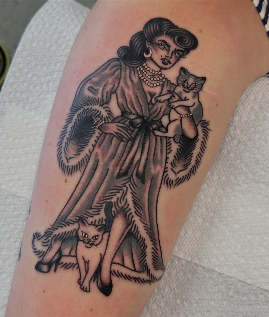 Tattoo by @tattoosbykenzielee β american_traditional, black_and_grey