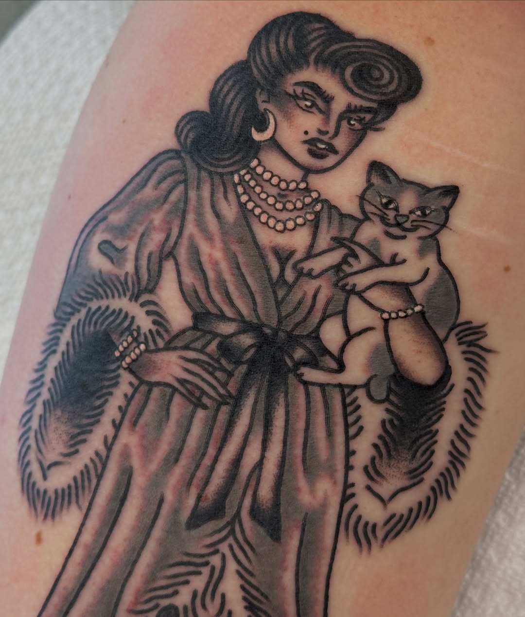 Tattoo by @tattoosbykenzielee β american_traditional, black_and_grey