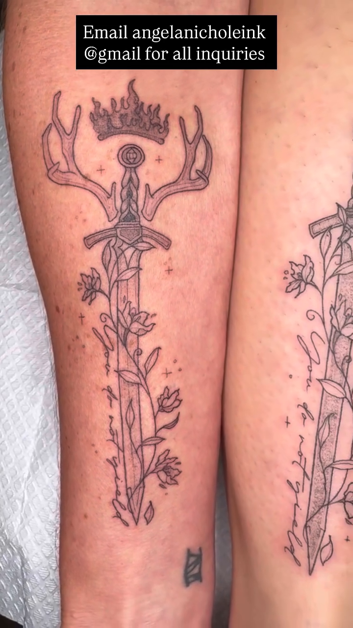 Tattoo by @angela.nichole.ink — illustrative, fine_line